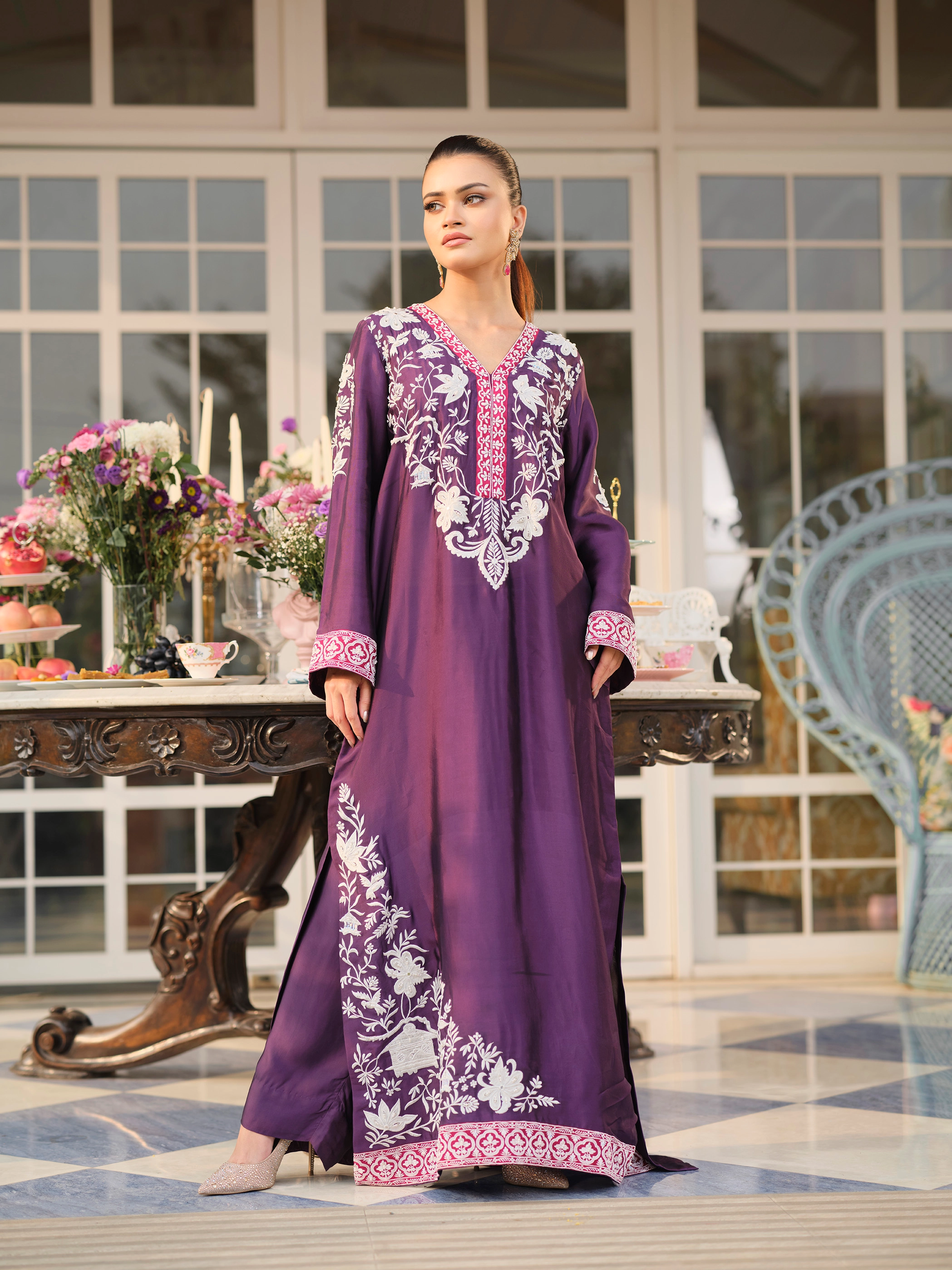 Purple Signature Kaftan